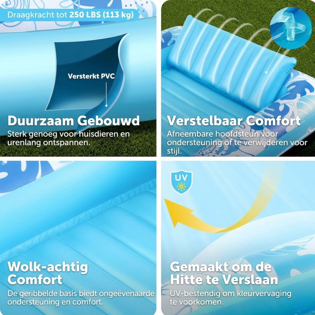 AquaTan™ | Luxe Lounger voor Zonnebaden en Ontspanning