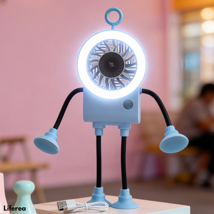 BreezeBot™ | Flexibele robot ventilator met LED-verlichting