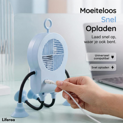 BreezeBot™ | Flexibele robot ventilator met LED-verlichting