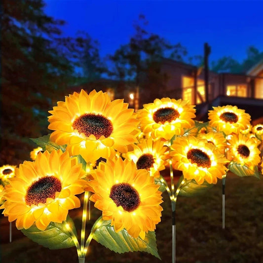 SolarBloom™ | Decoratieve zonnebloem met sfeerverlichting
