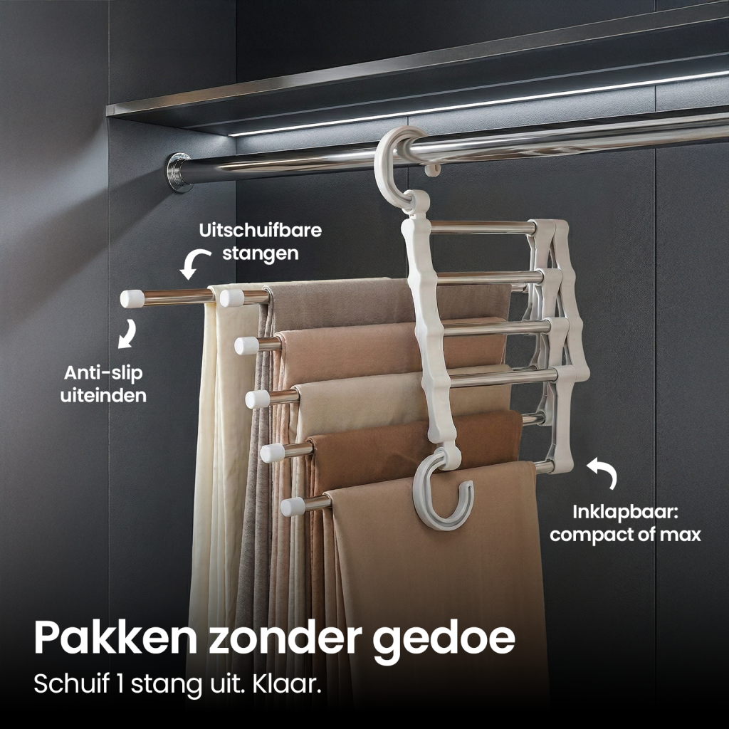 5-in-1 Multifunctionele kledinghanger