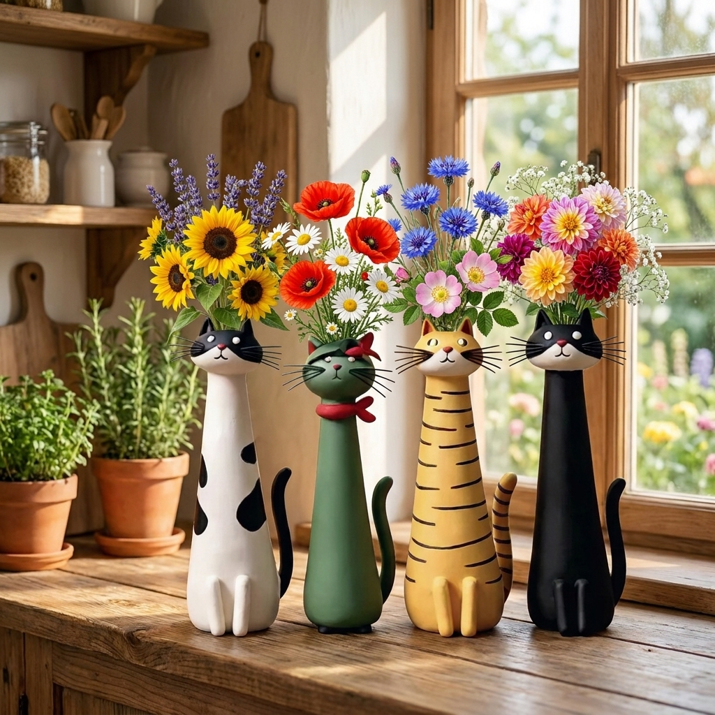 MiauwPot | Speelse Bloemenvaas